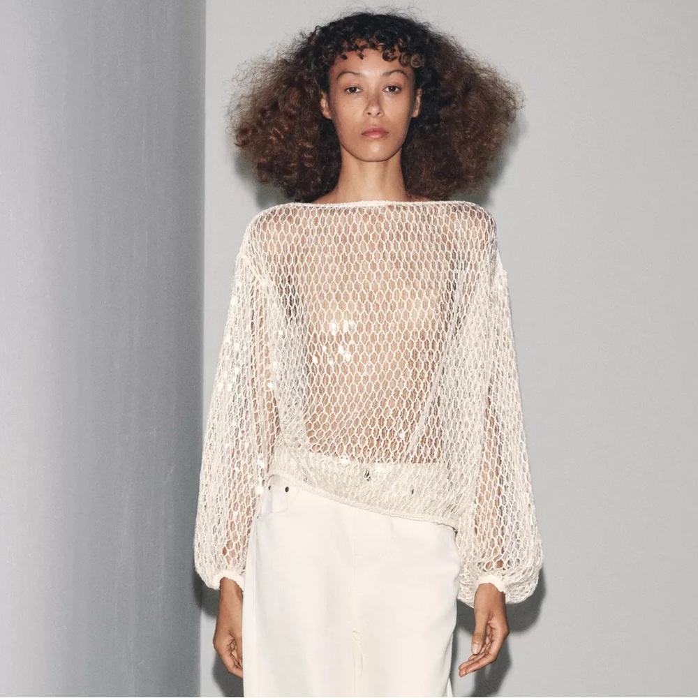 ZARA ZW COLLECTION SEQUIN TOP
